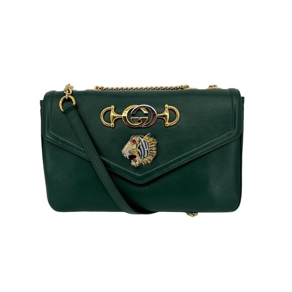 GUCCI Vitello Palmellato Lux Crystal Medium Rajah Shoulder Bag - Picture 1 of 16